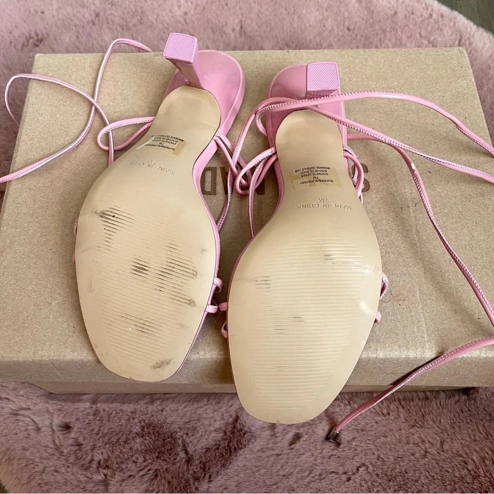 Pink Steve Madden superb wrap sandals - Picture 3 of 4